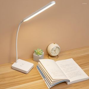 Table Lamps Desk Lights Touch Study Lamp LED Lighting For Living Room Gooseneck Desktop Foldable Dimmable Eye Protection