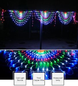 Fairy Garland Peacock Mesh Neta LED LED LED CORTE DE VENTUERA DE BA￑O EXTERIOR para la boda de Navidad Decoraci￳n de fiestas y2006034183492