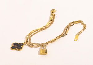 20 -styl 18K Gold Stated Stael Link Charm Bracelets Bracelets Luksusowe marka projektantów Letters Bransht Seth Men Men Metal Chain BR7858461