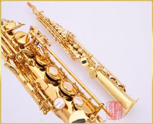 Professional Japan Yanagisawa S991 BB Brass Gold Lacquer Soprano Saxophone Utför musikinstrument med Casemouthpiece6430150