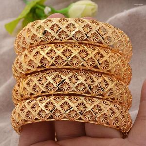 Bangle Arab Bride Ethiopian Snowflake Dubai Gold Color BraceletBangles For Women Wife Africa Wedding Bangles Jewelry Can Open