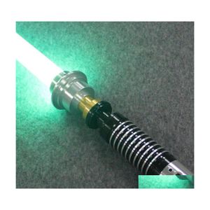 Bastoncini luminosi a led 110 cm Spada laser Suono di alta qualità Skywalker Luke Saber Spada Materiale metallico Giocattolo cosplay Regalo di compleanno Drop Delive Dhqth