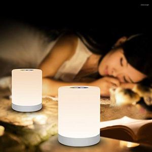 Luci notturne portatili ricaricabili a led smart light control control lampada da comodino dimmeble rgb illuminazione da tavolo da sonno colorato