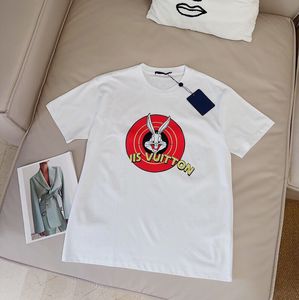 2023 早春の新アルファベットプリントハイストリート Tシャツメンズ半袖ユニセックスファッショントレーナー女性のロゴ Tシャツ 5453s