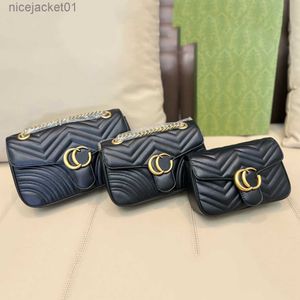 22SS Bags Handbag Classic 3 Size Cross Body Real Genuine Tote Bag Leather with Serial Number Women Fashion Marmont Ggs