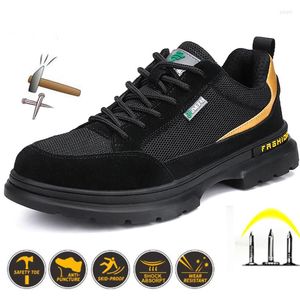 Boots Men's Steel Toe Safety Shoes Lightweight Breathable Construction Footwear Hiking Sneakers Work Zapatos De Hombre