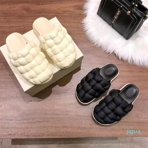 Slippare kvinnor tjocksolade utomhusstrandkvinnor fast f￤rgv￤v sandal