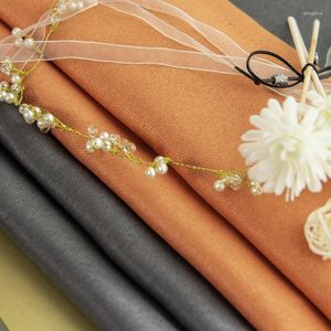 Curtain Black Full Blackout Double-sided Finished Stitching Solid Color For Bedroom Living Room Dining Orange