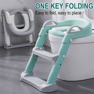 Seat Covers Upgrade Cusion Folding Urinal Backrest Training Chair w Step Stool Ladder for Toddlers Infant Safe Toilet 221208