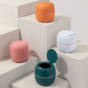 WASTE BINS NORDIC STYLE DESKTOP TRASH CAN CREATION PRESS OFFICE HOME MINI 221208