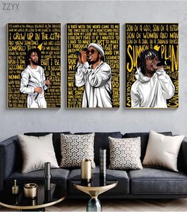 Rapper J Cole Anderson Paak Musik Sänger Kunstdrucke Leinwand Malerei Mode Hip Hop Star Poster Schlafzimmer Wohnzimmer Wand Home Decor8369074