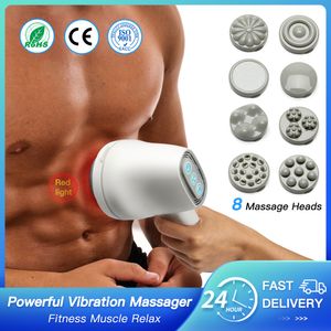 Massageador de corpo inteiro Vibração elétrica para a perna do pescoço da luz vermelha Massageador de massagem profunda do tecido de massagem Fitness Muscle Relax MassageM 221208