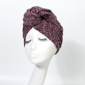 2023 Women Turbans Head Wraps Skull-Caps African Turban Flower Knot Förbunden motorhuven Beanie Cap för Women Headscarf Hijab