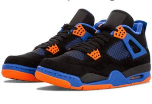 Blixt 4S basketskor Jumpman 4 Safety Orange Shoes Motosports Blue Men storlek 6 6.5 7 7.5 8 8.5 9 9.5 10 10.5 11 11.5 12 12.5 13 13.5