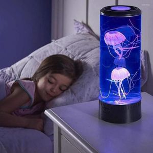 Night Lights 1 Set Jellyfish Lamp Creative Acrylic Transparent For Kids Teens Adults Light