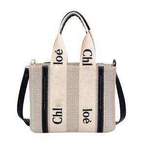 Hot sell fashionable Tote shoulder bags shopping bag canvas leisure chl0e Beach handbag with Shoulder strap Beautiful gift