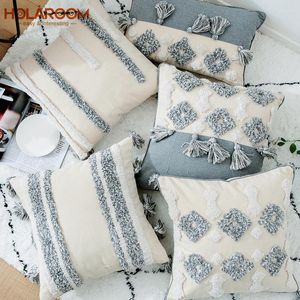 Pillow Moroccan Decorative Pillowcase Embroidered Covers Geometric Pattern Case Sofa Throw Cotton Cloth Cover