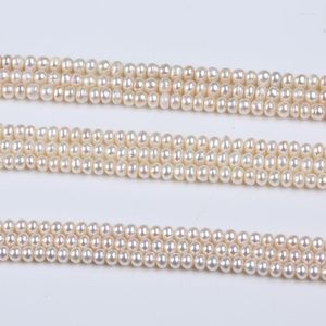 Catene da 5-6 mm a forma di pulsante fiocchi di perle d'acqua dolce all'ingrosso per la produzione di gioielli