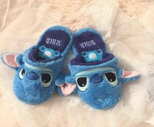 Blue Cartoon Casual Light Lady Warm Shoes Winter Nonslip Comfort Fluffy tofflor Lovely Baotou Head Women Plush House Shoes H11226926231