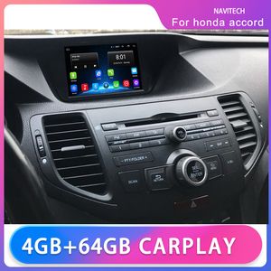 Honda Accord Euro 8 2009 2013 Android 10 멀티미디어 플레이어 자동차 라디오 GPS 지능형 시스템 Apple CarPlay 용 Acura TSX 용