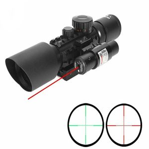 3-10x42EG Hunting Scope Tactical Optics Reflex Sight Riflescope Picatinny Weaver Mount Red Green Dot With Red Laser Rifle Scope286U