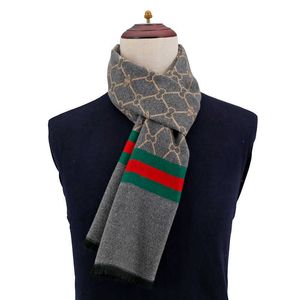 Halsdukar hatt handske set halsduk grossistmärke designer vinter mäns kashmir bh lyx alfabetet tryck sjal lindad mjuk varm