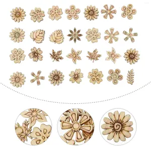 Fiori decorativi Legno Giocattoli in legno Patatine Fiore Bambini Graffiti Appesi Forme a parete Ornamenti natalizi Pezzi non finiti Abbellimenti