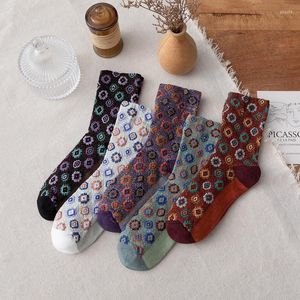 Women Socks Autumn Winter Woman Polka Dot Ethnic Harajuku Retro Long Fashion Japanese Style Female Lady Cute Gifts