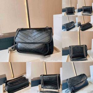 Neue Abendtaschen Schulter Frauen Crossbod Messenger Große Capacit Unterarm Handtasche Metallkette Geldbörsen Weiche Mode Designer Leder Lad