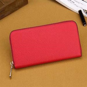 Mode Zip Around Women Purse Pu Leather Long Walls för Lady Travel Card Case Holder Classic Wallet High Quality231B