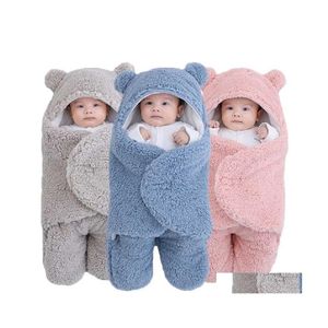 Sleeping Bags Baby Slee Trasoft Fluffy Fleece Born Receiving Blanket Infant Boys Girls Clothes Nursery Wrap Swaddle 29 Drop Delivery Dhee9
