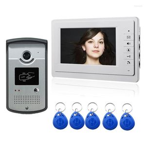 Videod￶rrtelefoner Sysd 7Inch Monitor Intercom f￶r hemtelefon RFID Access Control System IR -kamera