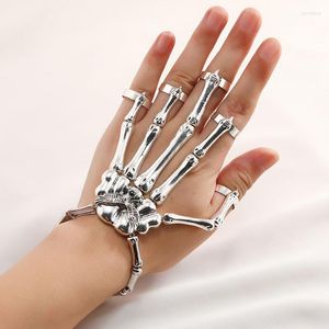 Armreifen Europa und Amerika übertrieben Metallskelett Schädel Armband Geisterklauen Ligatur Halloween Schmuck Großhandel