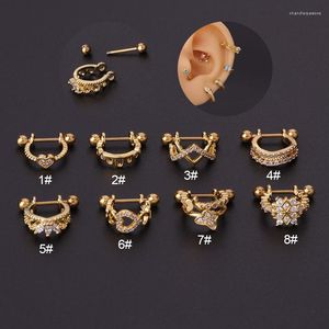 Stud Earrings 1Piece Stainless Steel Jewelri For Woman Female 2022 Trend Heart Piercing Teens Ear Cuffs