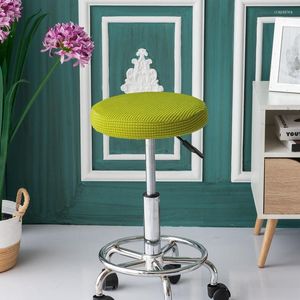 Chair Covers Universal Round Stretch Polar Fleece Fabric Bar Stool Seat Cover Banquet El Dining Home Decoration Case