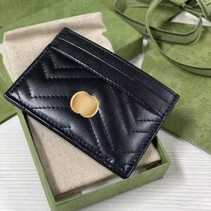 Luxurys Designer luxury Mini Genuine Leather Card Holder Key Coin Purses Wallets Marmont G Fashion Womens Men Purses Credit classic Wallet Bags Bag Metal logo Short