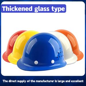 FRP construction site thickened anti-smashing helmet wholesale engineering building construction labor protection breathable safety helmet printing