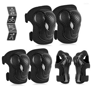 Knee Pads Kids/Youth 6 In 1 Protective Gear Set Pad And Elbow Wrist Guard Protector For Scooter Skateboard Bicycle Inline Skating