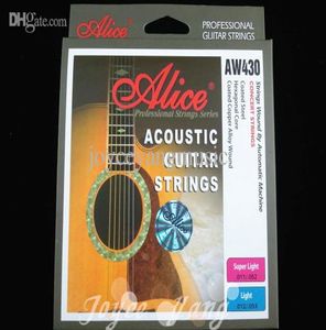 Alice AW430 Super Light Acoustic Guitar Strings, покрытые сталью 1 -й 6 -й струны, 6770038