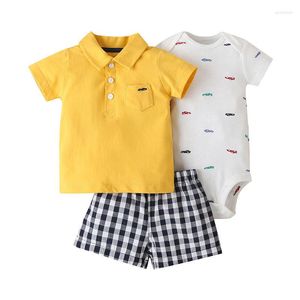 Roupas conjuntos de roupas para crianças e crianças de verão Casual desenho animado Hattie Short Short Short