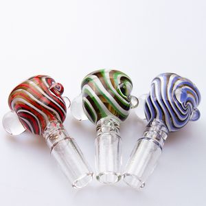 CSYC G054 Wig Wag Pfeifenköpfe, 14 mm, 19 mm, männlich, Dab Rig, Bubbler-Rohre, Glas, Wasserbong-Werkzeug, große Dot-Glasschüssel mit breiter Bohrung