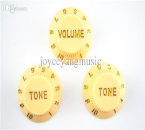 Cream 1 Volume2 Tone Knobs Electric Guitar Control Knobs For Fender Strat Style Guitar Wholes8785580