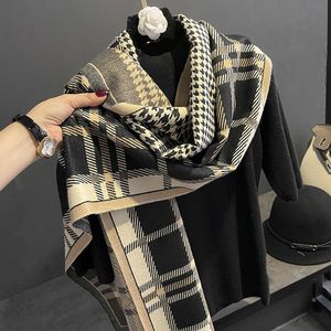 Scarves Hat Glove Set Scarf Wholesale 2022 Fashion Ladi Luxury Winter Pashmina Shawls Women Thickened Warm Deep Cut Wool