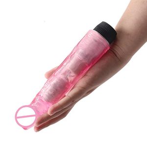 Vibratore giocattolo del sesso Vibratori con dildo di cristallo realistico Giocattoli erotici a velocità multipla per masturbatore donna intima per adulti WV8D