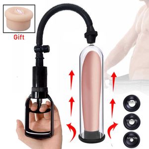 Manual Penis 23.5CM Pump Male Enlarger Sex Toys for Men Vacuum Masturbation Penile Extender Trainer Adults
