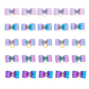 Dog Apparel 25pcs Delicate Rubber Band Bows Creative Cat Hair Ropes Puppy Headdress Bow Decor For Party Outdoor Gift