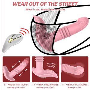 Helkroppsmassager sexleksak vibrator dildo anal klitoris stimulator vagina g spot massage teleskopisk tryckande onanator kvinnlig fjärrleksak för kvinnor q19e ejci