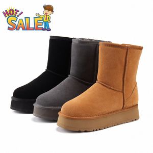 2023 Women Classic Platform Boots Designer Boots Ultra Matte Snow Booties Sapatos femininos Australian Fluffy Fuzz Mule Tazz Slippers Mini Botas de tornozelo Tamanho 35-40