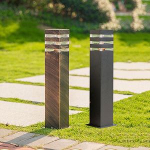 Thrisdar E27 Outdoor Garden Lawn Light Modern Courtyard Villa Park Landscape Bollard Waterproof Pathway Pillar