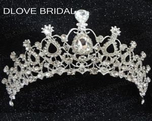 Real Po Page de beaut￩ Crystal Bridal Cown Beauty Big Royal Crown Factory Accessoires de cheveux Tiaras Prom Party 6260342